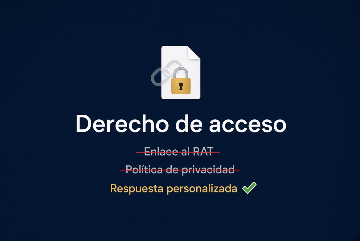 ¿Basta con remitir al RAT para atender un derecho de acceso? La AEPD dice que no